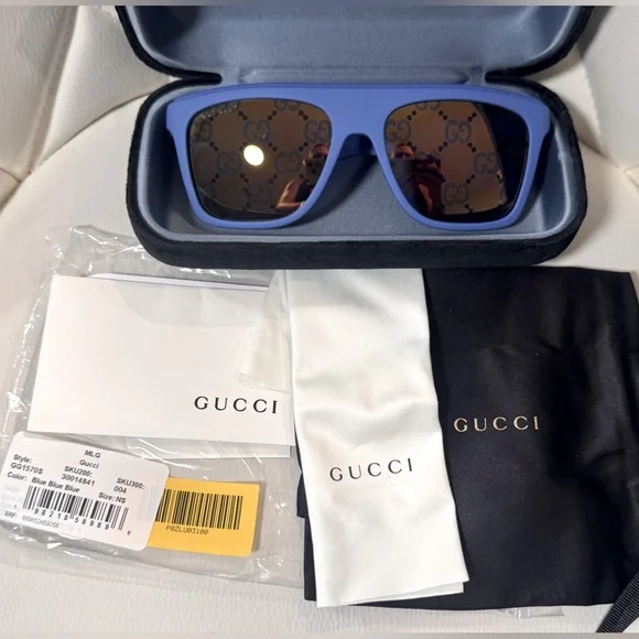 GUCCI Blue Sunglasses, Unisex - Picture 3 of 6
